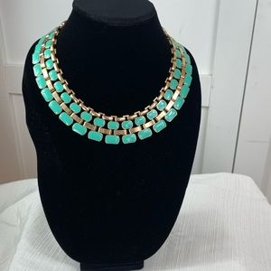 1977 turquoise colored choker Made by Monet